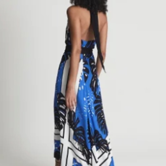 NWT Reiss Erin Palm Print Midi Dress -  Size 2 - Picture 9 of 11